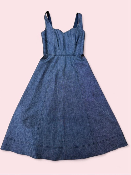 Elie Tahari Dresses & Skirts - Elie Tahari Denim Indigo A-Line Midi Dress